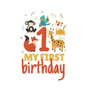 Bügelmotiv - My First Birthday