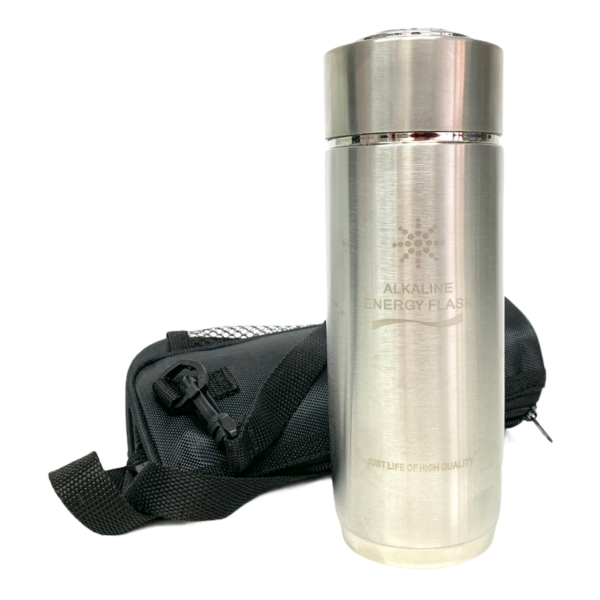 Alkaline Energy Flask - Tragbarer Metall-Wasserionisierer in silber