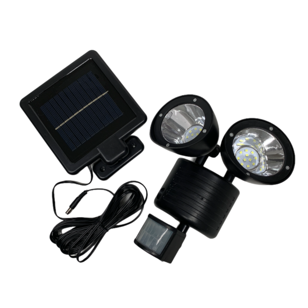 LED-Spots mit Solarpanel und Sensor