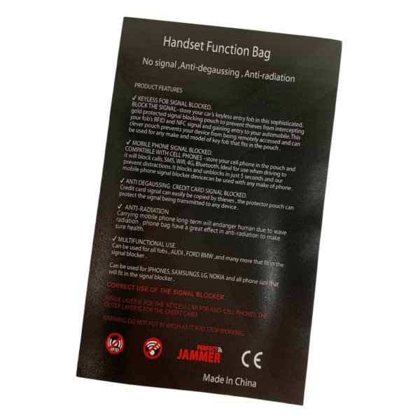 Faraday Bag – Signal Blocker Tasche (schwarz)
