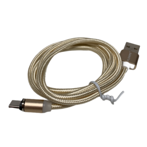 Magnetisches USB-Kabel (1M/gold) - USB-C oder iPhone Lightning