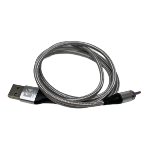 Magnetisches USB-Kabel (1M/silber) - USB-C oder iPhone Lightning