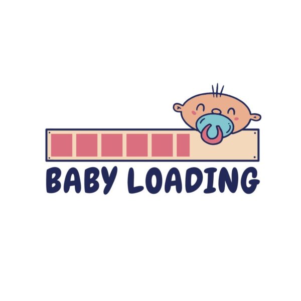 Bügelmotiv - Baby loading ..